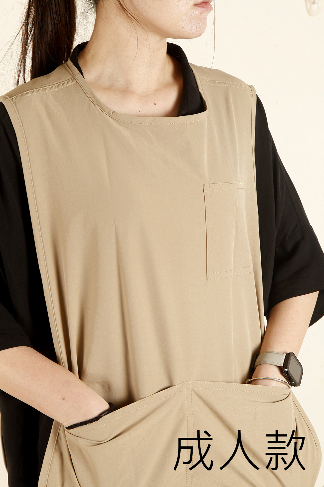 韓式套頭圍裙客製展示2